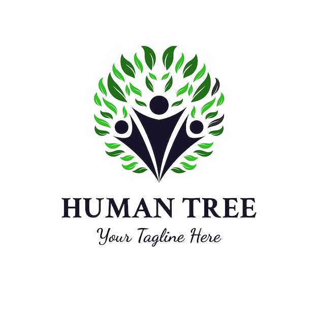 Human tree logo designs inspirations