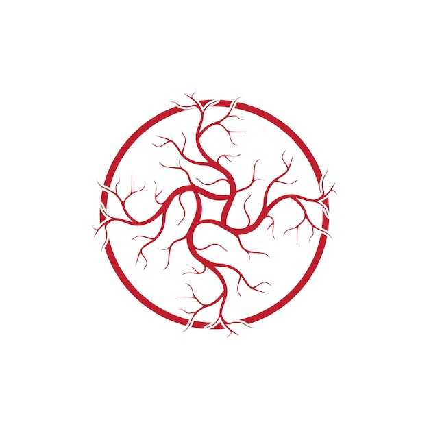 Human veins red blood vessels design and arteries Vector illustration isolated