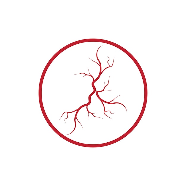 Human veins red blood vessels design and arteries Vector illustration isolated