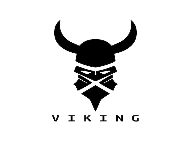 Дизайн человеческого логотипа Viking Икона символа Векторная иллюстрация