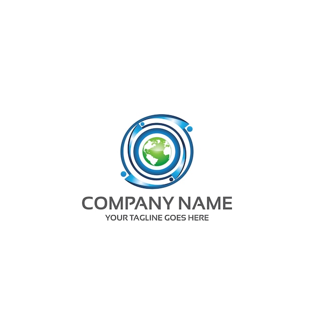 Vector humanity global logo template