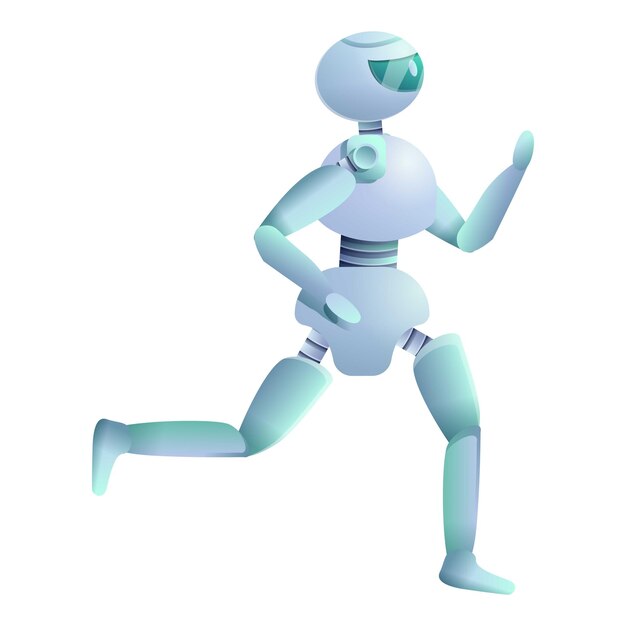 Vector humanoid is running icon cartoon of humanoid is running vector icon for web design isolated on white background