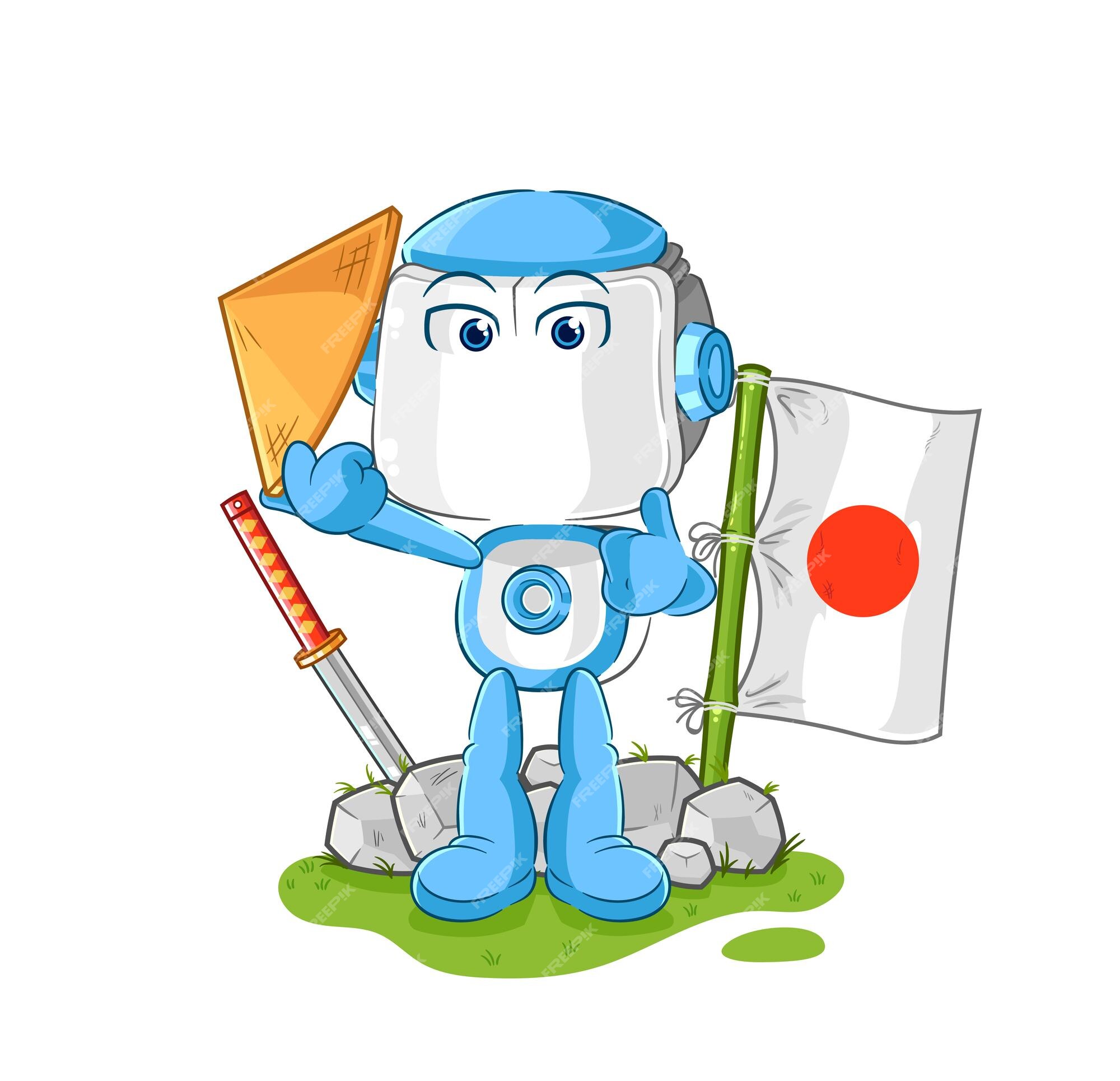 Premium Vector | Humanoid robot japanese vector cartoon character Premium Vector | Humanoid robot japanese vector cartoon character