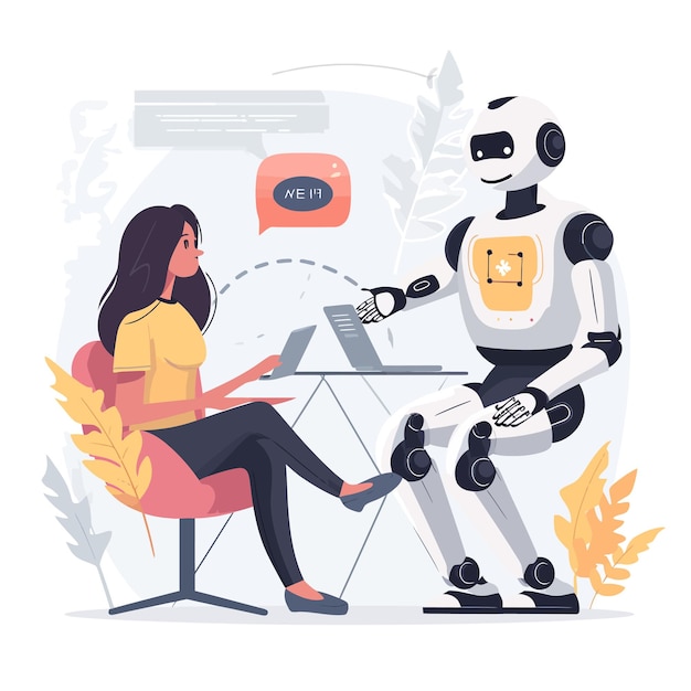 Premium Vector Humanrobot Interaction premium-vector-humanrobot-interaction