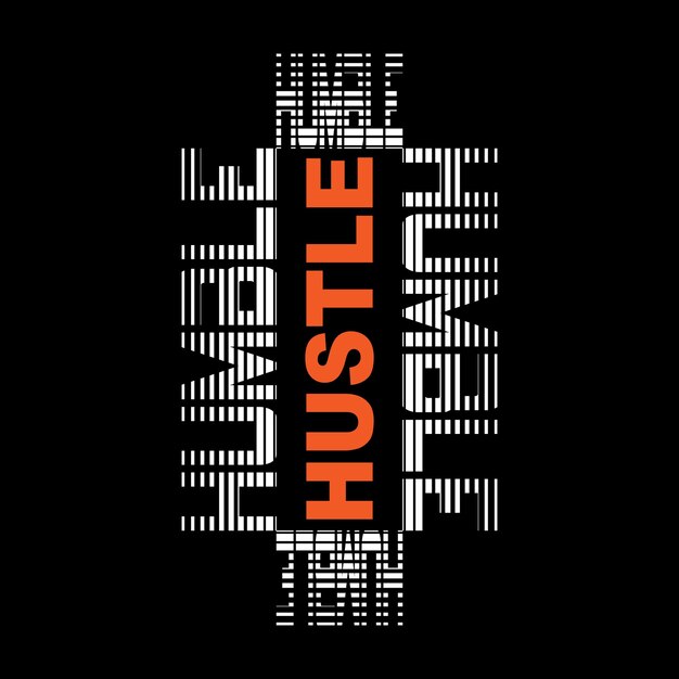 humble hustle text slogan vector design