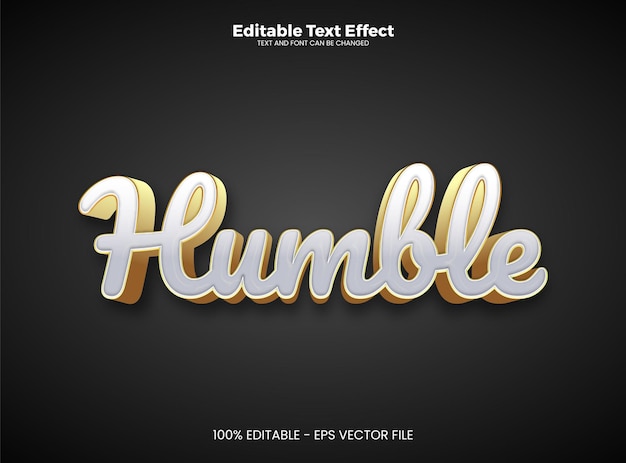 Humble text effect in modern trend style