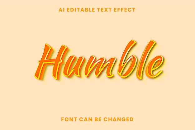 Vector humble text effect