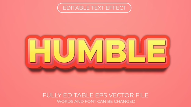 Humble text effect