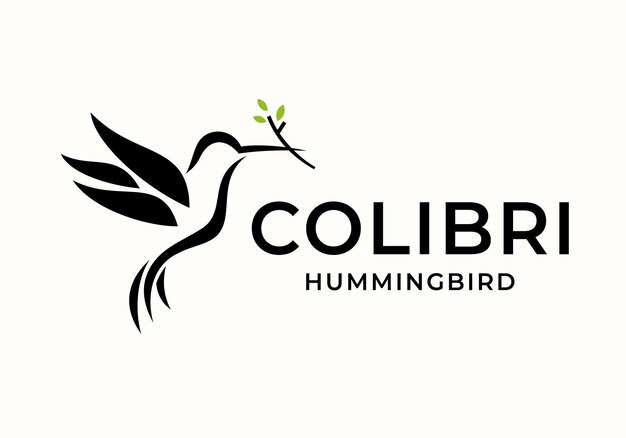 Hummingbird colibri logo icon vector design illustration