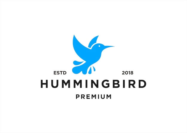 hummingbird logo design vector illustration