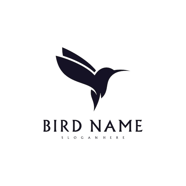 Hummingbird logo design vector template Bird logo for modern business simple minimalist and clean design