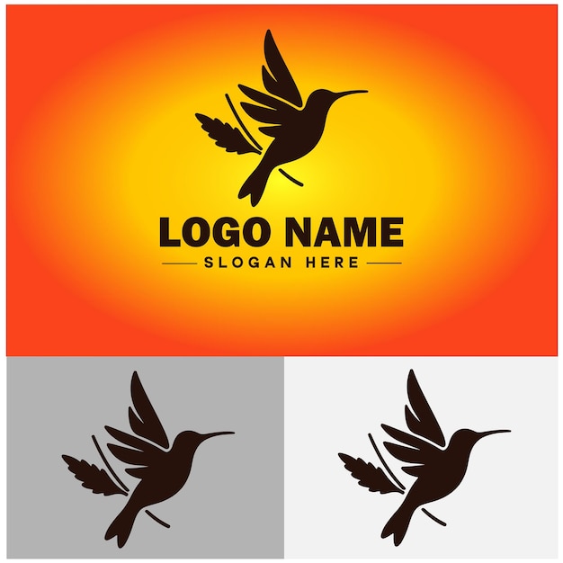 Hummingbird logo vector art icon graphics for company brand business icon hummingbird logo template