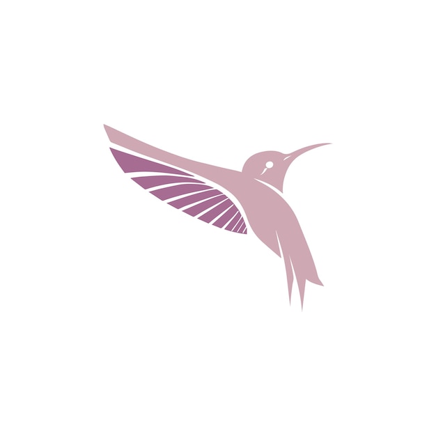 A hummingbird logo with a green pattern