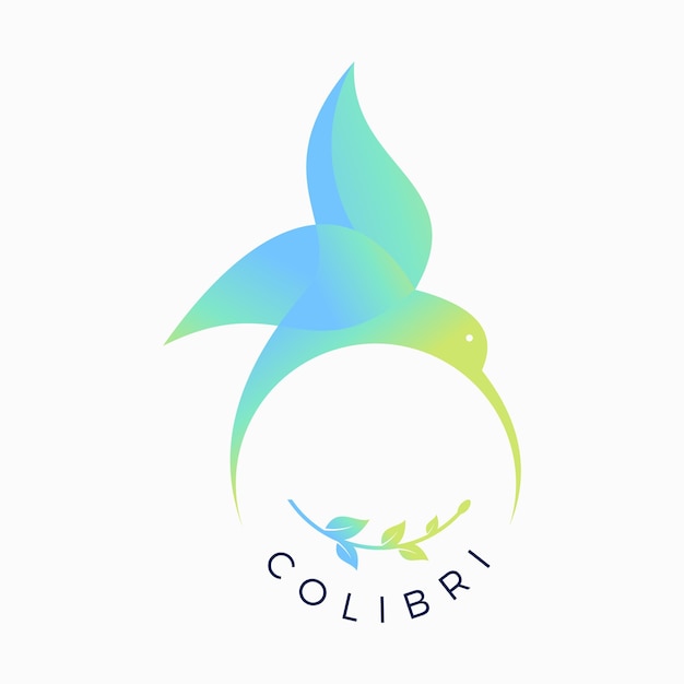 Vettore logo del colibrì