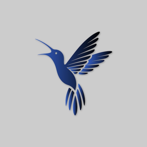 Vector hummingbird modern logo design vector template