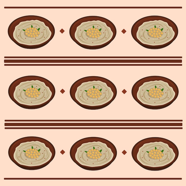 Hummus vector illustration