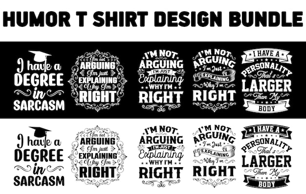 Humor t-shirt design bundle