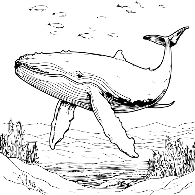 Humpback Whale coloring page