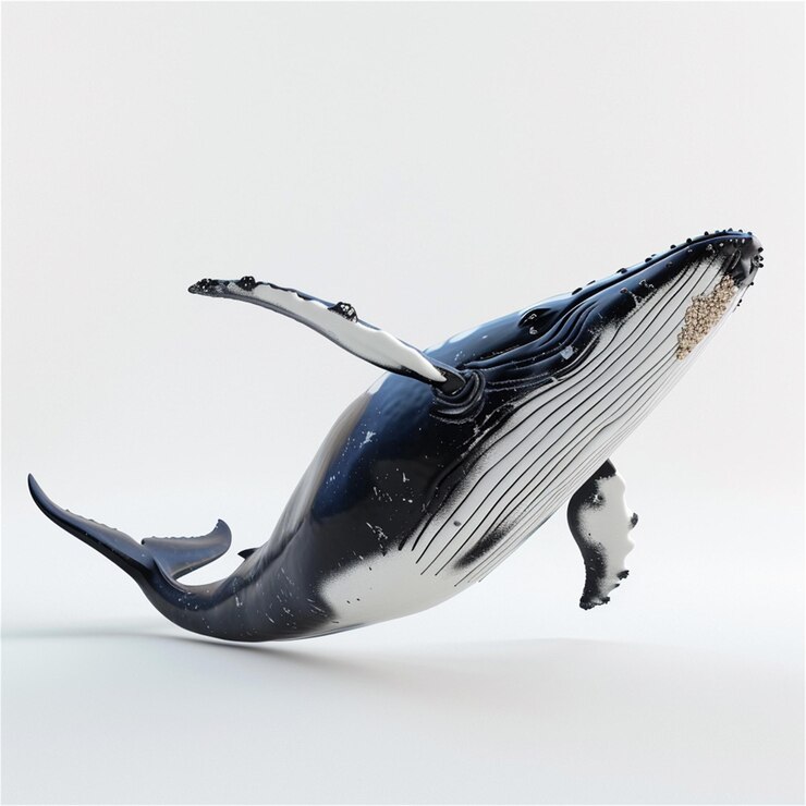 Vector humpback whale model