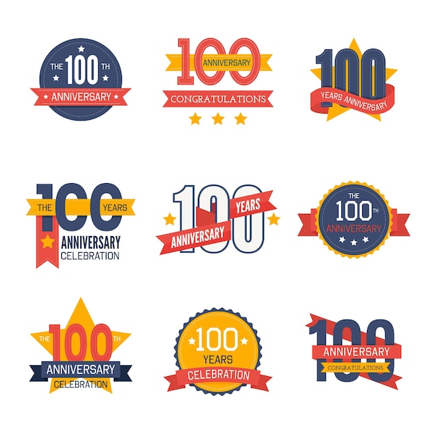 Hundred anniversary labels set