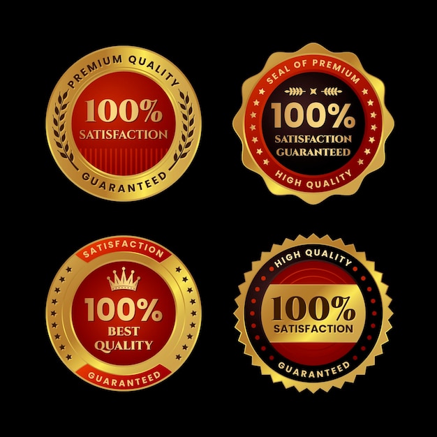 Hundred percent guarantee labels pack