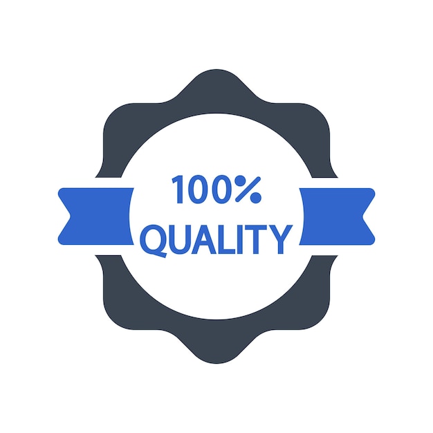 Vector hundred percent quality tag label icon