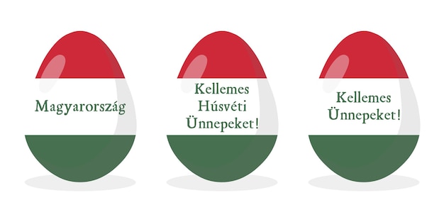 Vector hungarian easter eggs