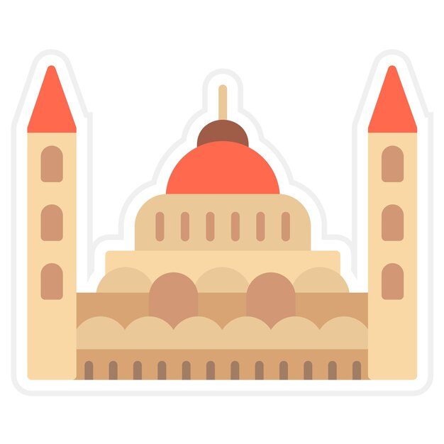 ハンガリー議会のアイコンベクトル画像はランドマークに使用できます