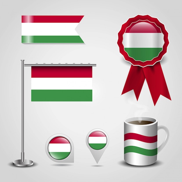 Vector hungary country flag