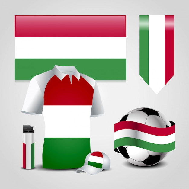 Вектор Флаг страны в венгрии