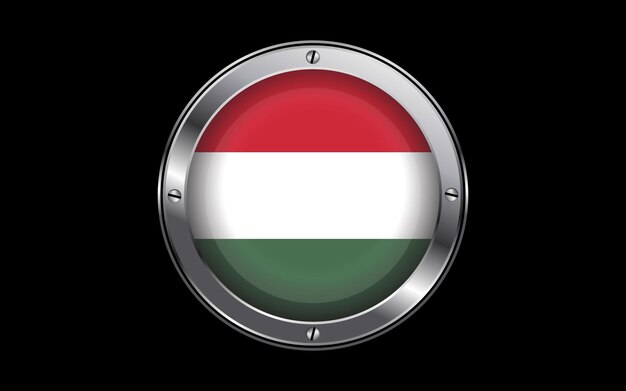 Hungary Flag in 3D Vector