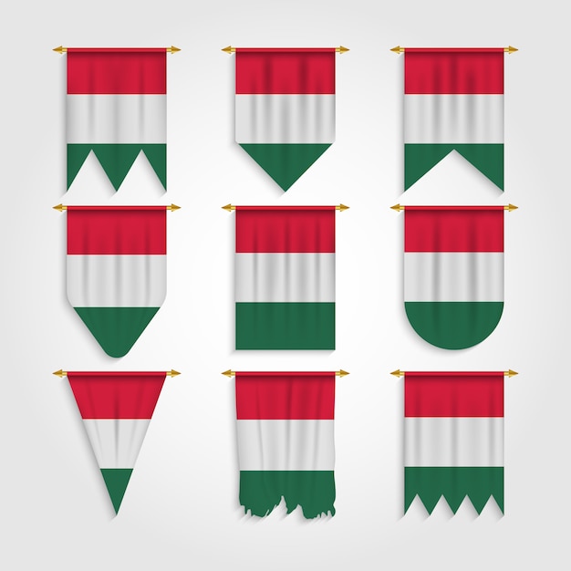 Hungary Flag In Various Shapes