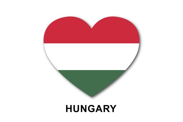 Hungary Flags hearts