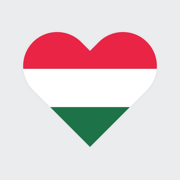 Флаг Венгрии с сердцем