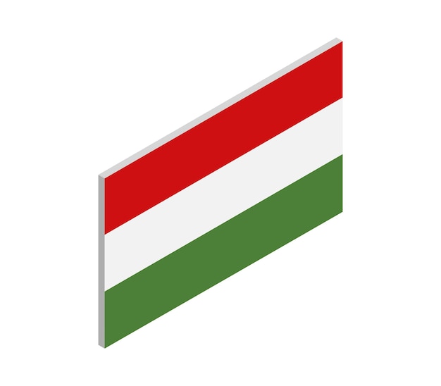 Hungary isometric flag