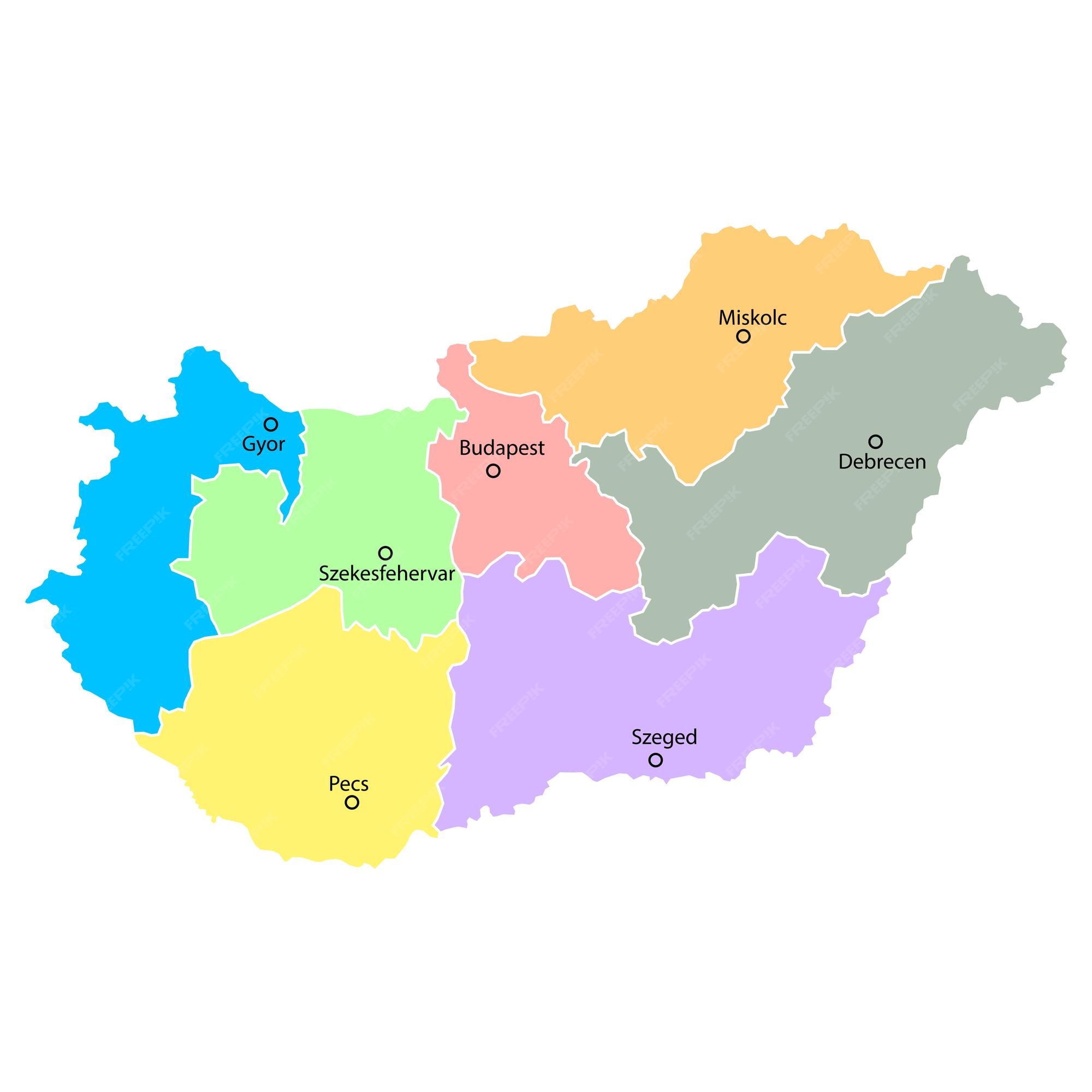 Premium Vector  Colorful portugal map with regions and main cities vector  illustration