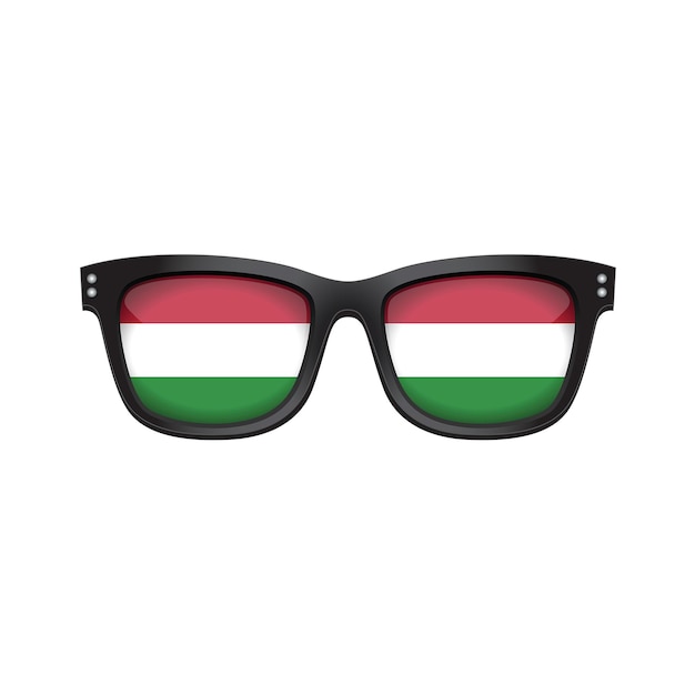 Hungary national flag fashionable sunglasses