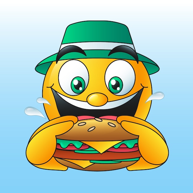 Vector hungry emoji illustratie