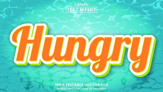 Hungry text editable text effect style