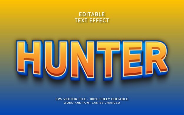 Hunter Редактируемый текстовый эффект