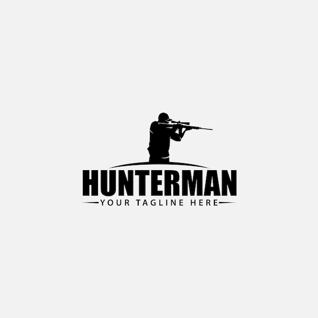 Vector hunter man logo