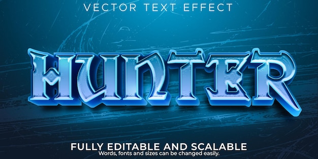 Hunter text effect, editable viking and warrior text style