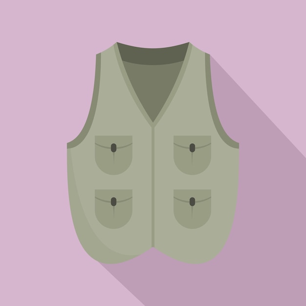 Hunter vest pictogram Vlakke afbeelding van Hunter vest vector pictogram voor webdesign