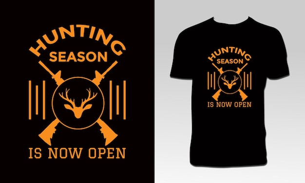 Вектор Дизайн футболки с охотничьим приключением
