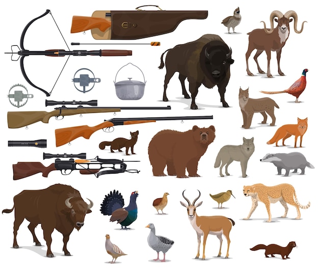 Vector hunting ammo hunter trophy animals