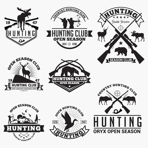 Vector hunting badges