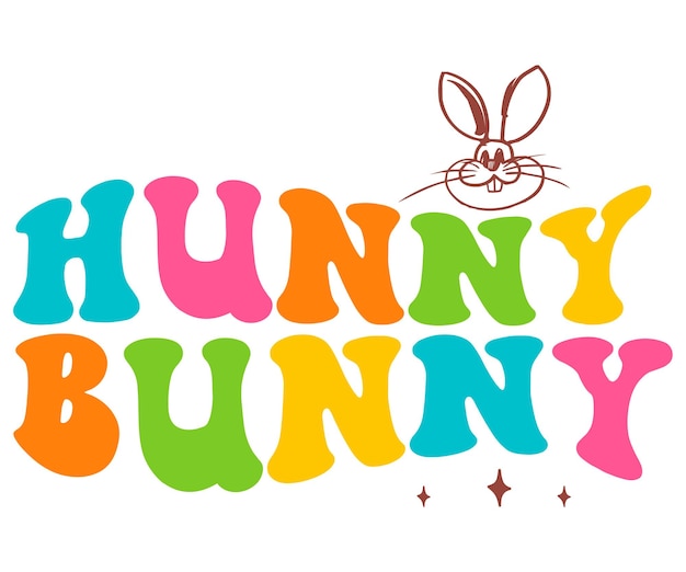 Hunting Bunny citaat belettering met witte achtergrond