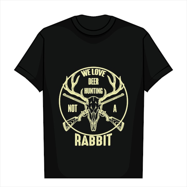 Vector hunting deer t shirt design