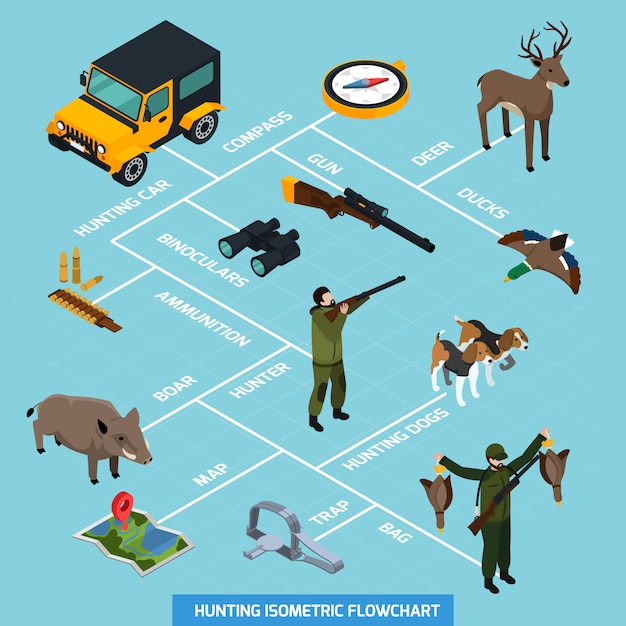 Hunting isometric flowchart