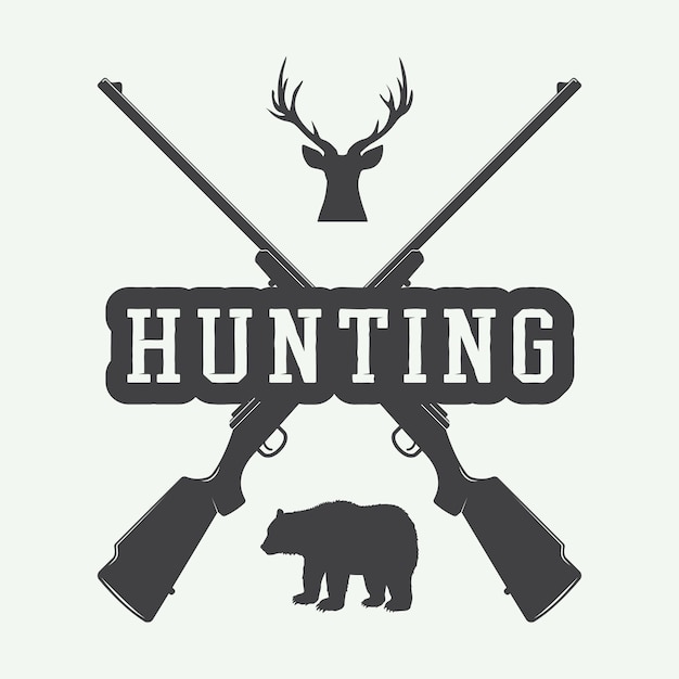 Vector hunting label, logo